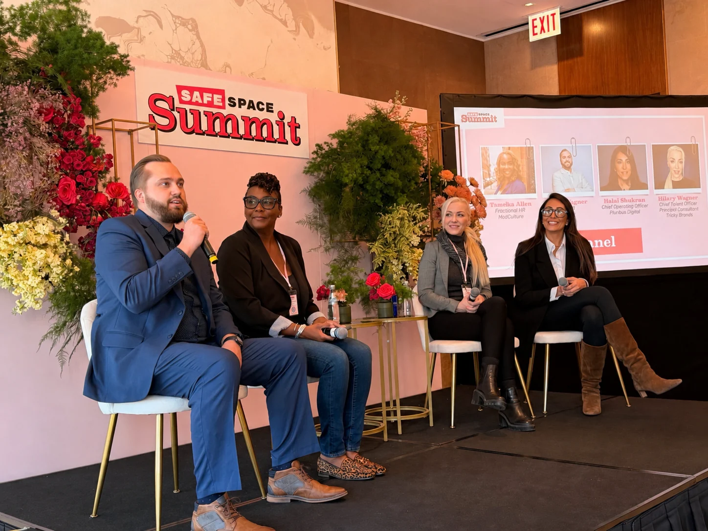 Ben Langner on a panel at a summit
